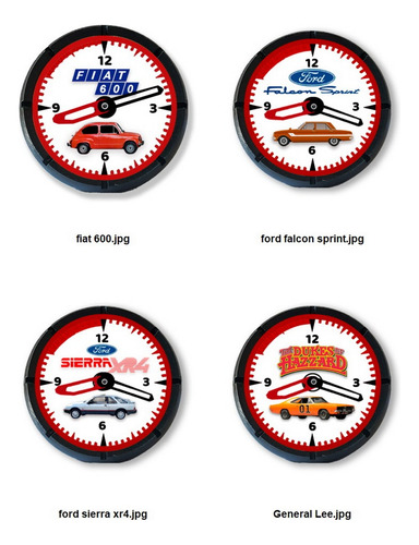 Reloj De Escritorio Impreso En 3d Modelo Ford Falcon Sprint Negro
