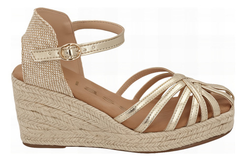 Zapato Alto Pv32222 Textil Forro Fresco Boda Mujer Cuña