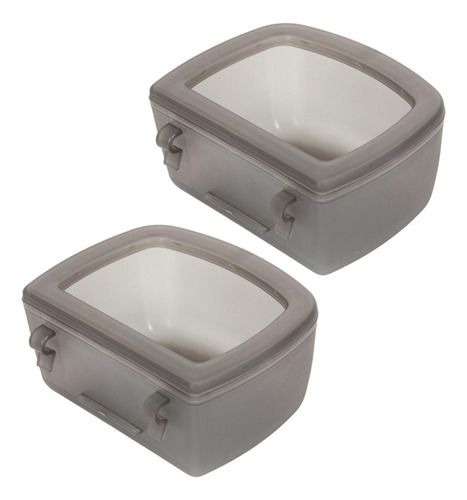 2 Cuencos Para Perros Para Jaulas De Alambre O Jaulas Gris