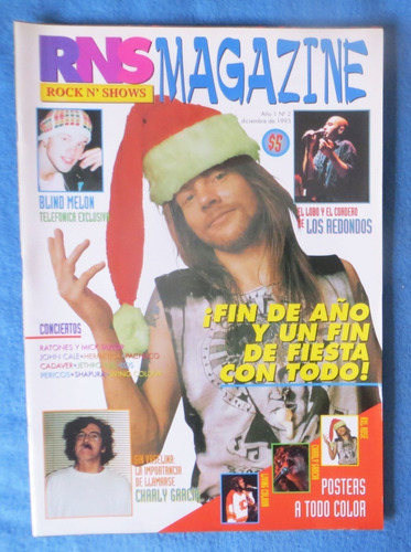 Axl Rose Guns Poster Charly Redondos Revista Rock N Shows 93