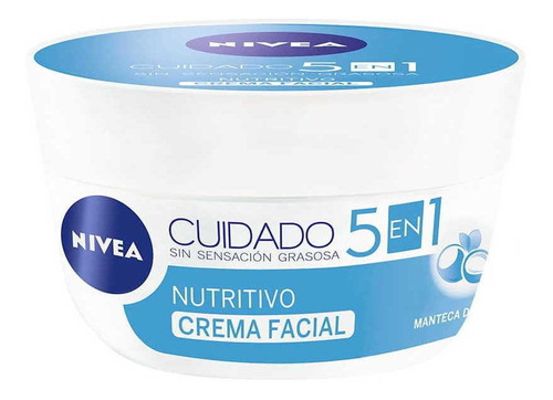 Crema Facial Nivea Cuidado 5 En 1 Nutritiva 100 Ml