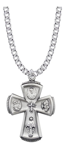 True Faith Jewelry Collar Con Colgante De Cruz De Medalla De