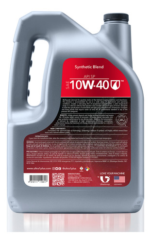 Aceite Ultra1plus 10w-40 Semi Sintético Sp Ilsac Gf-6a 4.7lt
