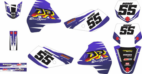 Kit Adesivos Moto Cross Trilha Suzuki Dr350 Personalizada