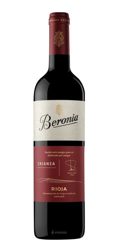 Vtes Beronia Crianza Rioja        750 Ml