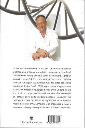 La Formula Genetica De 3 Semanas - R, De Muhlberger. Editorial Golden Company En Español