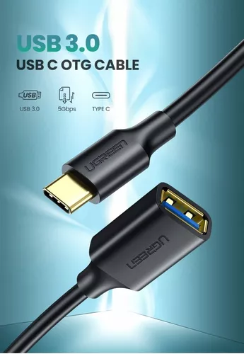 Cable Matters Adaptador USB C a USB de 6 pulgadas (adaptador USB a USB C,  adaptador USB-C a USB 3.0, USB C OTG) en negro