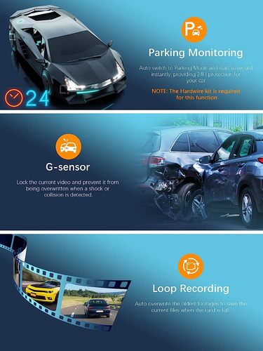 Dash Cam Arifayz, Wifi, Fhd, Wdr, C/ Visión Nocturna, App