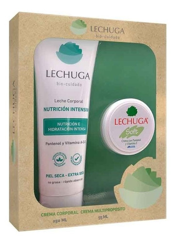 Lechuga Estuche Crema Corporal 250 Ml. + Crema Soft 55 Ml.