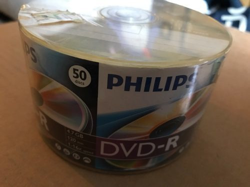 Disco virgen DVD-R Philips de 16x por 50 unidades