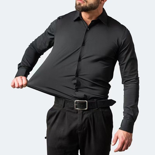 Camisa Slim Fit Strech Sin Arrugas Caballero Varios Color
