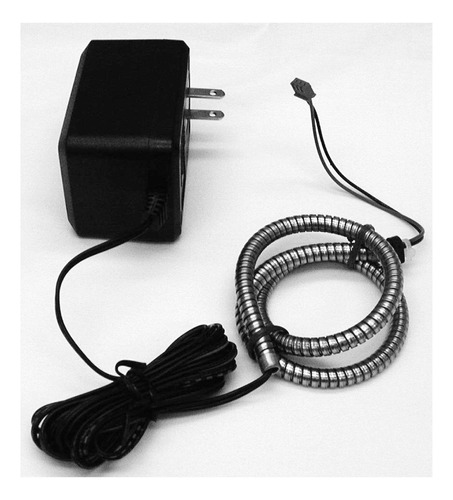 Adaptador Corriente Cable Blindado Para Grifo Negro