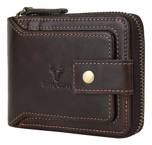 Ming Clan Cartera Con Cremallera Para Hombre Con Bloqueo Rfi