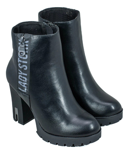 Bota Botineta Lady Stork Mujer Taco Alto Eleonor
