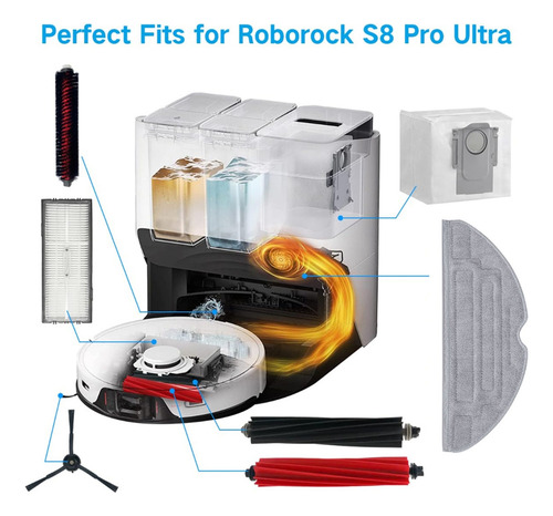 Para Piezas De Aspiradora Robot S8 S8 Pro Ultra S8+, Cepillo