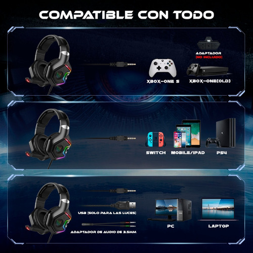 Onikuma K10 Pro Auricular Gamer Headset Gaming E-sports