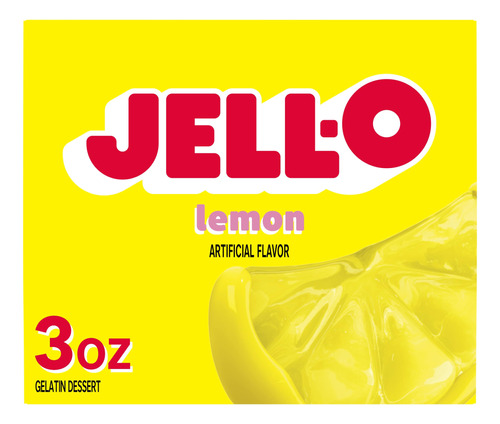 Jell-o Mezcla De Postre De Gelatina De Limon, Caja De 3 Onza