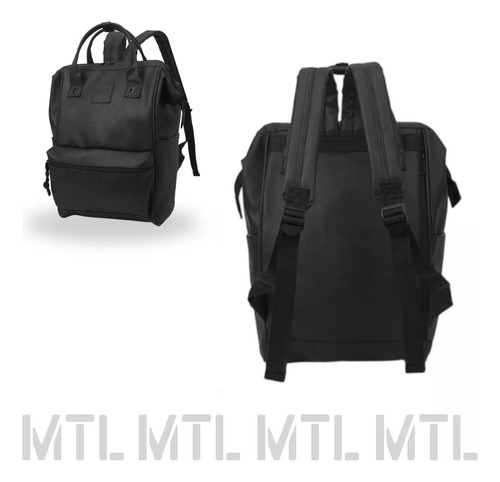 Mochila Boca De Pez Mtl Urbana Bolsillo Antirrobo Color Negro 17 Pulgadas Cuero Pu Resistente Reforzada Gran Capacidad Trabajo Estudio Viajes Seguridad Moderna Cómoda Liviana Duradera Multipropósito