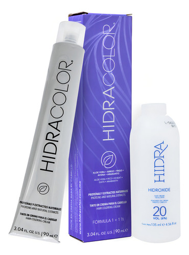 Tinte Para Cabello Hidracolor Naturales 90 Ml + Peróxido Tono 9.33 rubio clarísimo dorado intenso