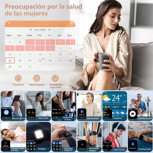 Watch 7 Reloj Inteligente Moda Amoled Bluetooth Llamada 2025