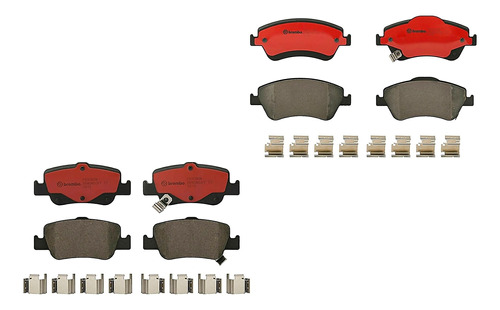 Balatas Cerámicas Del + Tras Toyota Corolla 07 Al 11 Brembo