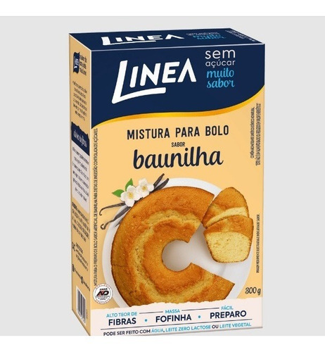 Mistura para Bolo Baunilha Diet Zero Lactose Linea Sucralose Caixa 300g