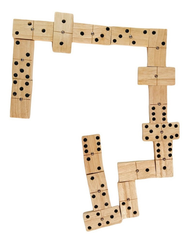 2 Juegos De Domino - Elaborados De Madera - Con 28 Piezas