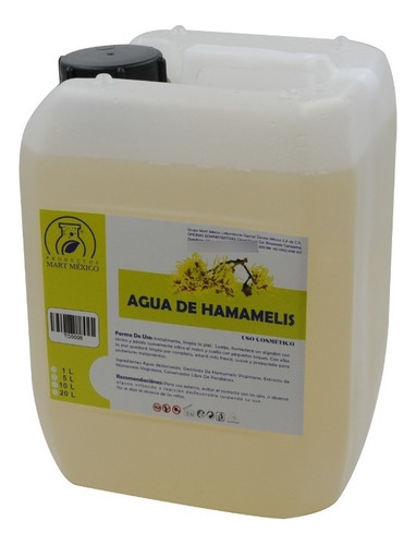 Agua De Hamamelis Natural Tonificador Hidratante (5 Litros) Tipo De Piel Todo Tipo De Piel