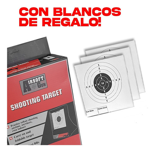 Imagen 3 de 10 de Blanco De Tiro Airsoft Diana Red Atrapa Balines Blancos