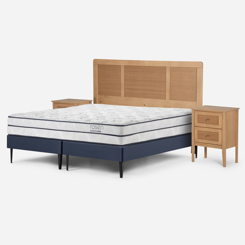 Cama Europea Rosen Autonomy Sky King + Muebles Charles