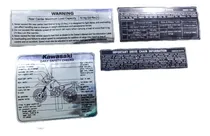 Comprar Calcomanias Klr Advertencia