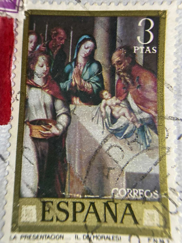 Sello Postal De España De 1970 La Presentación