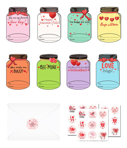 24 Tarjetas De Valentín Tarjetas De Valentín Con Sobre