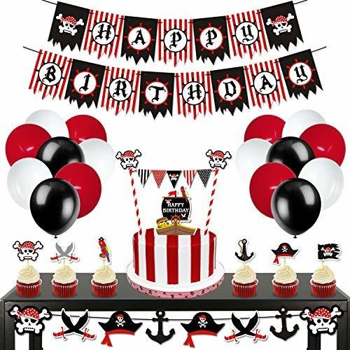 Nivel 70 Paquete Pirate Cumpleaños Fiesta Decoraciones Kits-