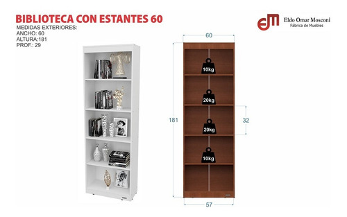 Combo 2 Bibliotecas Estantes Moderna Melamina Colores