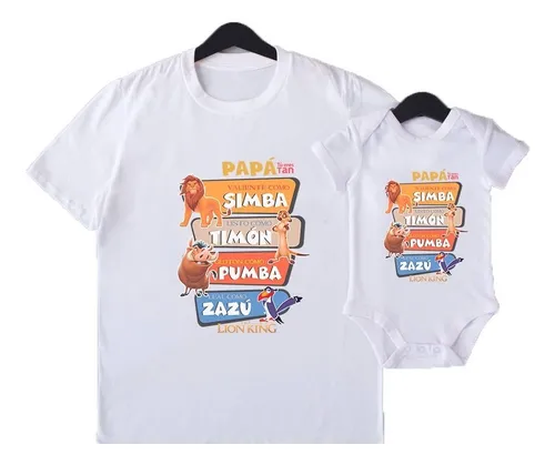 Duo Playera Y Pa alero Dia Del Padre Tan Valiente Como Simba