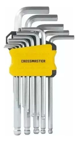 Juego Llave Allen Crossmaster Con Estuche 9pz 1.5a10mm Color Gris