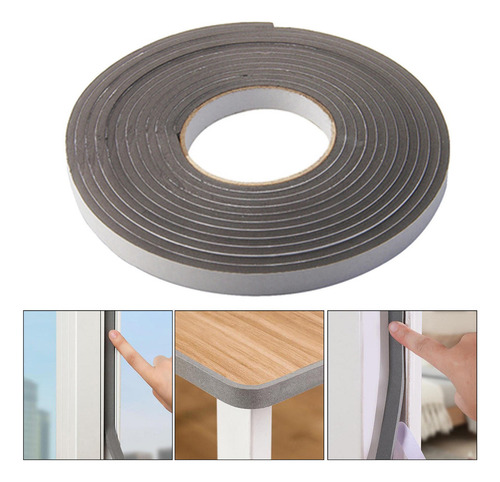 Puerta De Casa Sello Contra La Intemperie Burlete 5 Mm Gris