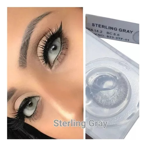 Lentes De Contacto Color Anuales Aro Definición Gris Hielo (starling Gray)