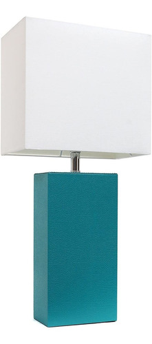 Lámpara De Mesa De Cuero Auténtico Y Elegante Diseño Mod