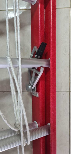 Imagen 4 de 7 de Escalera Telescopica Fibra De Vidrio Cuprum Pro Roja 8m