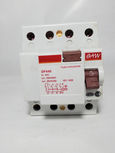 Disyuntor Diferencial Tetrapolar 4 X 40 Amp Cortacorriente
