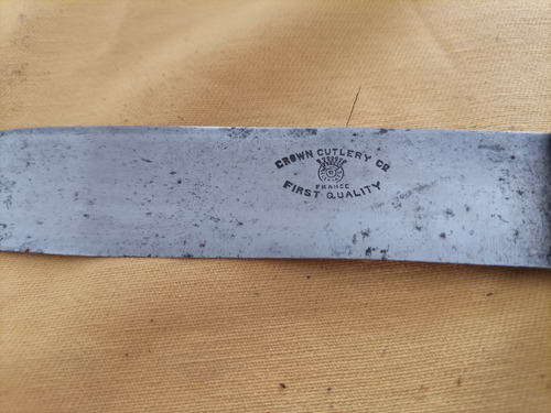 Antiguo Cuchillo Carnicero Francés Crown Cutlery Co 