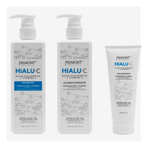Primont Kit Hialu - C Completo Shampoo + Acond. + Máscara