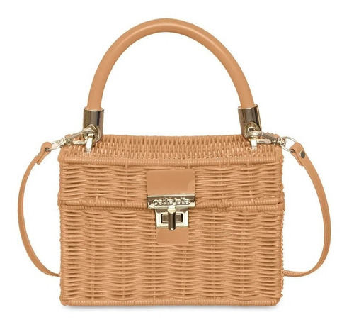 Imagem 1 de 4 de Bolsa Petite Jolie Bau Modelo Capri Lançamento Palha