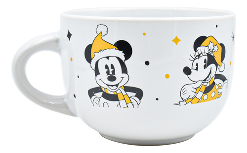 Taza Café Disney Mickey Minnie Ceramica Navidad Jumbo 820 Ml