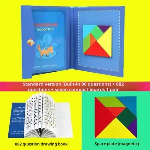 Tangram Rosa Magnetic Seven Compact Plate Intelligence