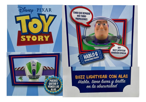 Toy Story Buzz Lightyear Con Alas Brilla En La Oscuridad