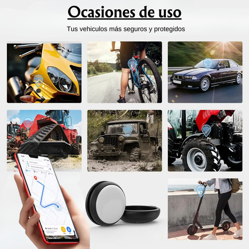 Airtag Guardian Localizador Para Ios Apple Iphone + Funda Vehiculo (tag Blanco)