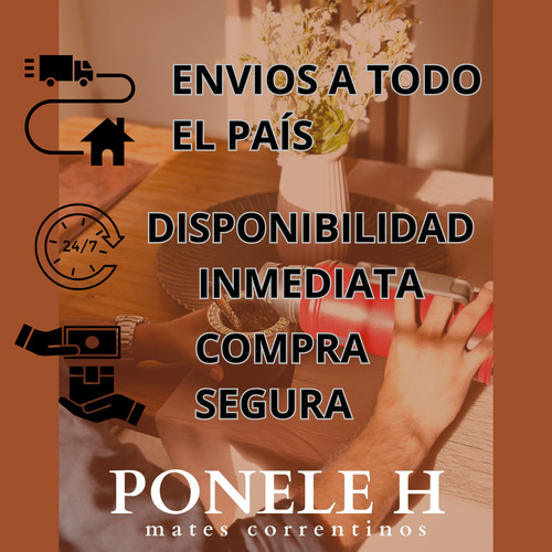 Porta Mate Colgante Para Auto Cuero Crudo Marca Ponele H